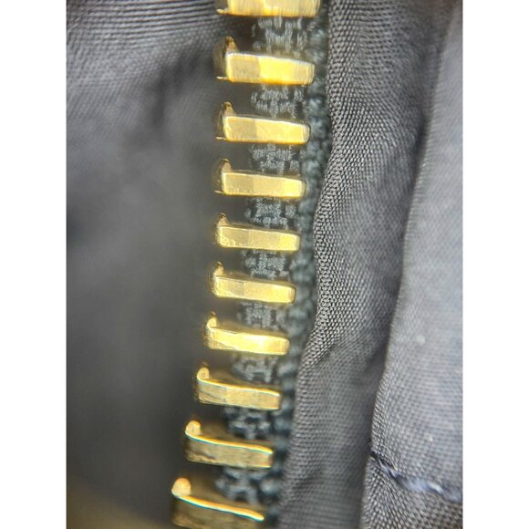 Miu Miu Black Nylon Short-Sleeve Jacket With Gold Zipper Details & Adjustable Wa - Picture 7 of 12